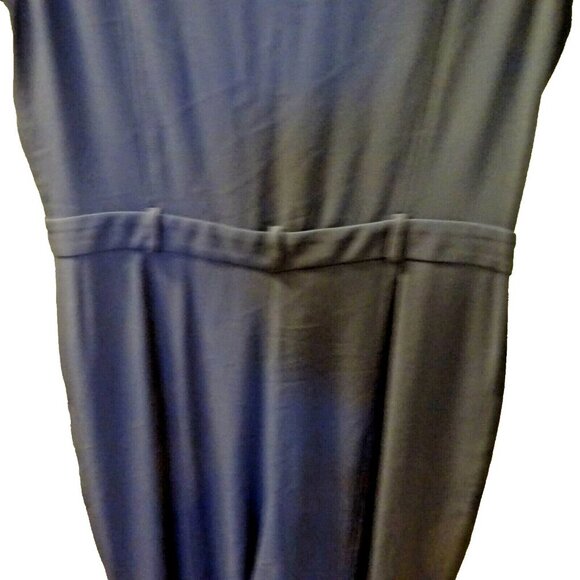 DKNY Pre-Loved Size 14 Navy Sleeveless Zip-Up Polyester Spandex Jumpsuit - Picture 5 of 12